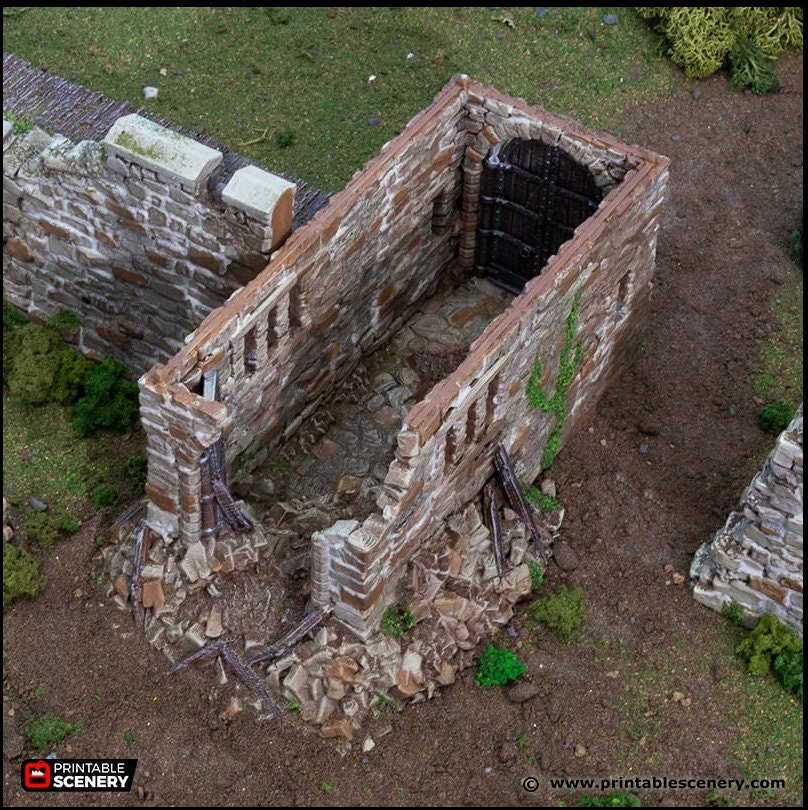Ruined Kings Gate - King and Country, DnD, Pathfinder, 15mm, 28mm, 32mm, wargaming terrain, scatter scenery D&D medieval-6