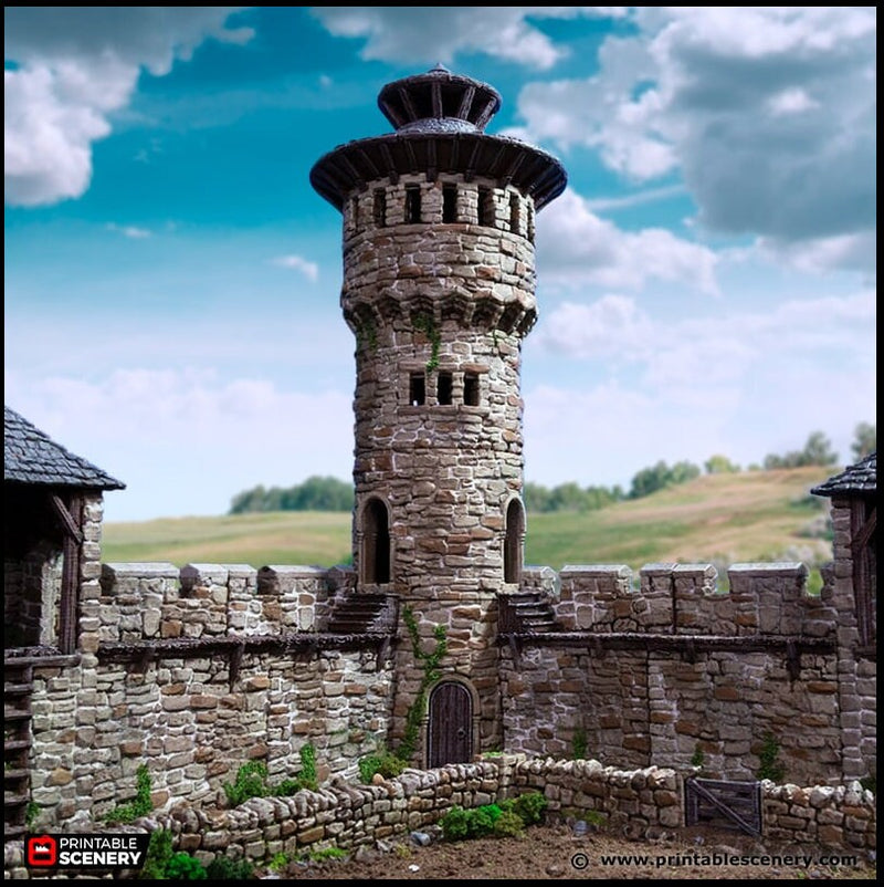 King's Round Tower - King and Country, DnD, Pathfinder, 15mm, 28mm, 32mm, wargaming terrain, scatter scenery D&D medieval castle-2
