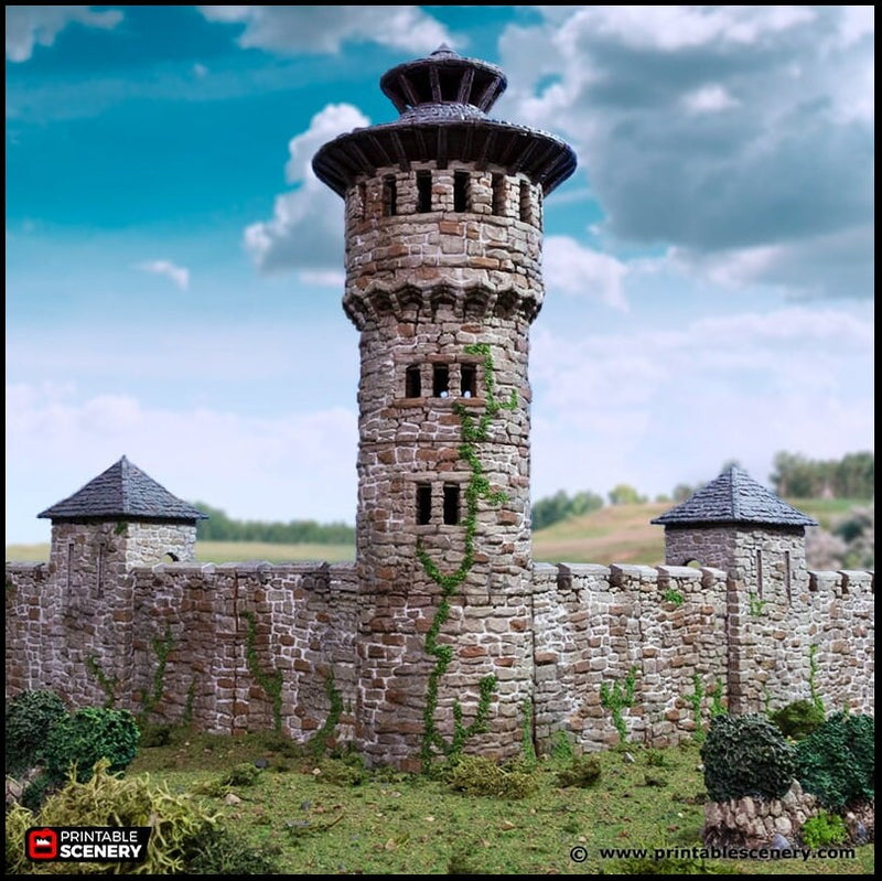 King's Round Tower - King and Country, DnD, Pathfinder, 15mm, 28mm, 32mm, wargaming terrain, scatter scenery D&D medieval castle-4