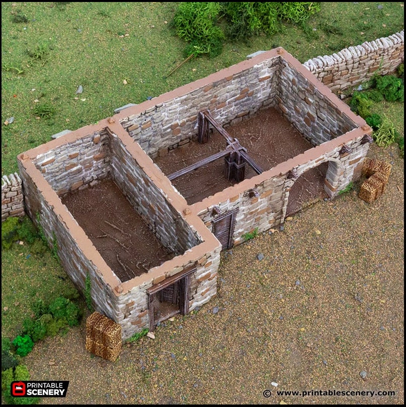 King Stables - King and Country, DnD, Pathfinder, 15mm, 28mm, 32mm, wargaming terrain, scatter scenery D&D medieval-5