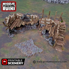 Mayor's Townhouse - Shadowfey Ruins, DnD, Pathfinder 15mm, 28mm, 32mm, wargaming scenery, bolt action, tabletop terrain, building-4