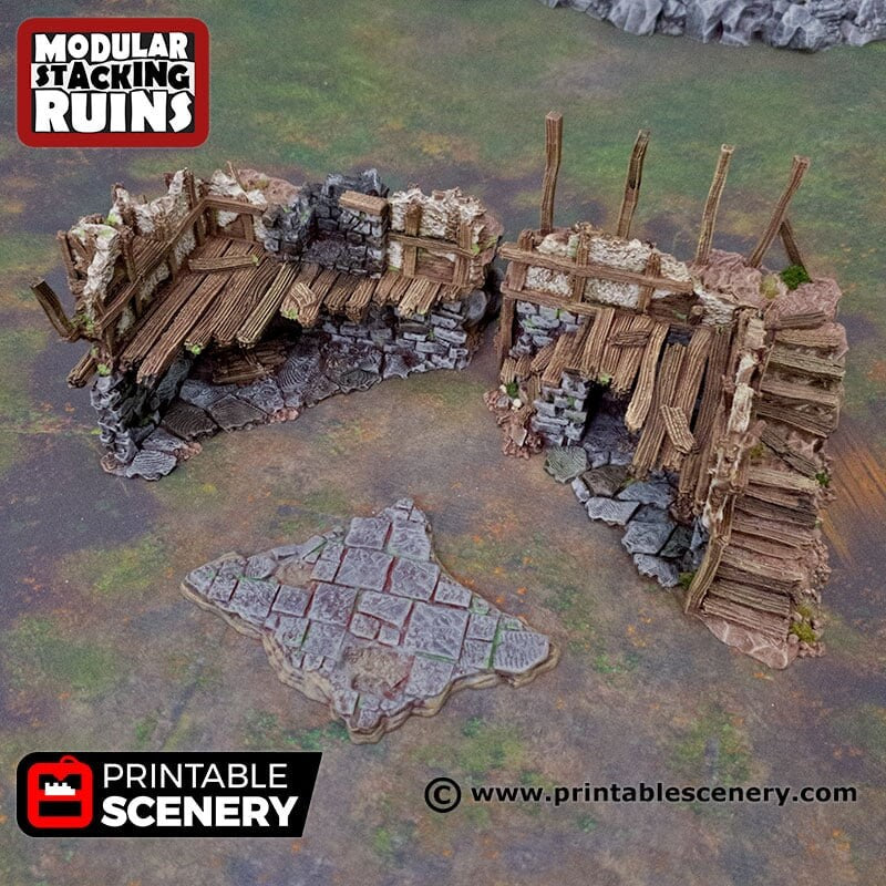 Mayor's Townhouse - Shadowfey Ruins, DnD, Pathfinder 15mm, 28mm, 32mm, wargaming scenery, bolt action, tabletop terrain, building-4