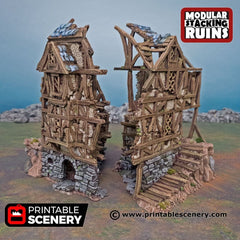 Mayor's Townhouse - Shadowfey Ruins, DnD, Pathfinder 15mm, 28mm, 32mm, wargaming scenery, bolt action, tabletop terrain, building-1
