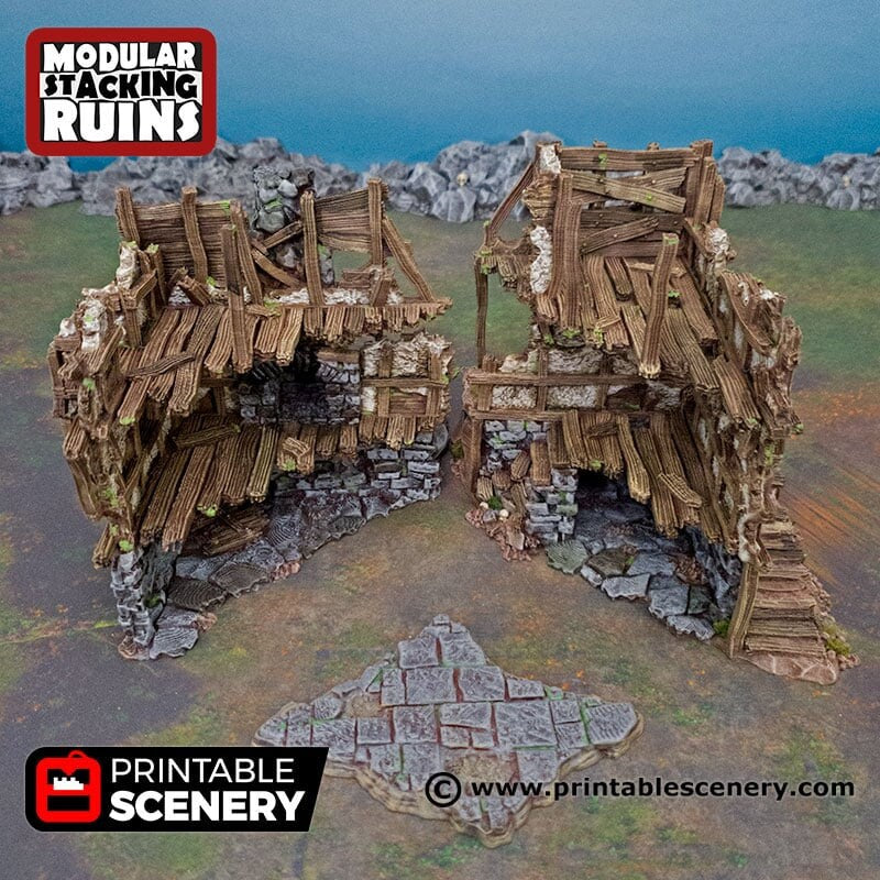 Mayor's Townhouse - Shadowfey Ruins, DnD, Pathfinder 15mm, 28mm, 32mm, wargaming scenery, bolt action, tabletop terrain, building-3
