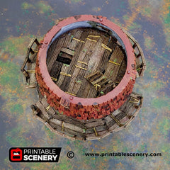 Haunted Windmill - Shadowfey Ruins, DnD, Pathfinder 15mm, 28mm, 32mm, wargaming scenery, bolt action, tabletop terrain, building-3