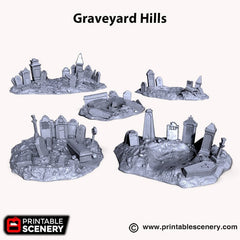 Hallowed Graveyard Hills - Shadowfey Ruins, DnD, Pathfinder 15mm, 28mm, 32mm, wargaming scenery, tabletop terrain, building-5