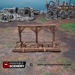 Gallows Square - Shadowfey Ruins, DnD, Pathfinder 15mm, 28mm, 32mm, wargaming scenery, tabletop terrain, building, scatter-6