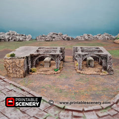 Ruined Nave and Chancel - Shadowfey Ruins, DnD, Pathfinder 15mm, 28mm, 32mm, wargaming terrain, Church, Cathedral, Ruins-7