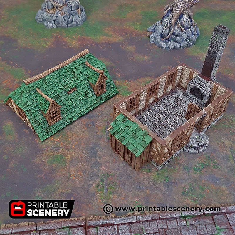 Perfectly Normal House - Shadowfey Ruins, DnD, Pathfinder 15mm, 28mm, 32mm, wargaming terrain scatter, building, medieval-4