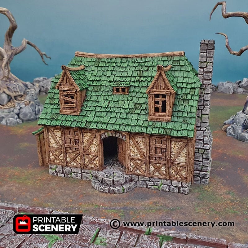 Perfectly Normal House - Shadowfey Ruins, DnD, Pathfinder 15mm, 28mm, 32mm, wargaming terrain scatter, building, medieval-1