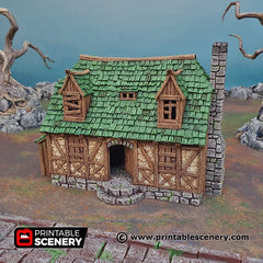 Perfectly Normal House - Shadowfey Ruins, DnD, Pathfinder 15mm, 28mm, 32mm, wargaming terrain scatter, building, medieval-1
