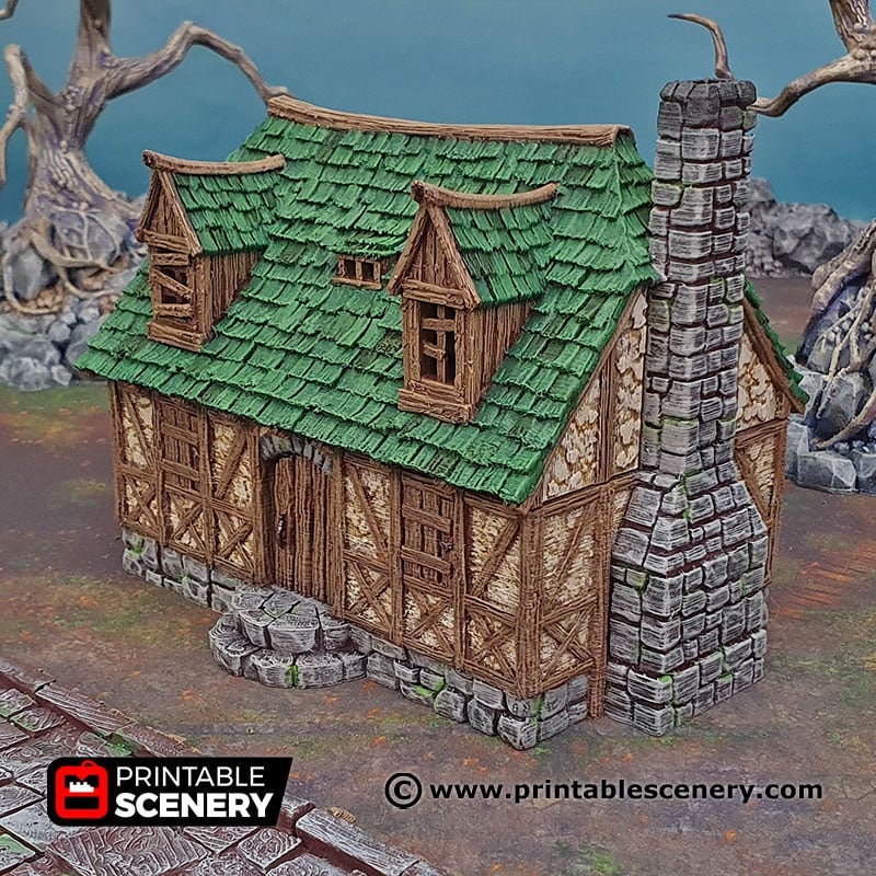 Perfectly Normal House - Shadowfey Ruins, DnD, Pathfinder 15mm, 28mm, 32mm, wargaming terrain scatter, building, medieval-6