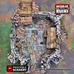 Tower of Insanity - Shadowfey Ruins, DnD, Pathfinder 15mm, 28mm, 32mm, wargaming scenery, tabletop terrain, building-5