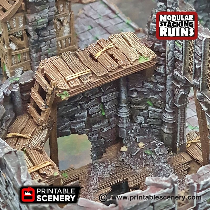Tower of Insanity - Shadowfey Ruins, DnD, Pathfinder 15mm, 28mm, 32mm, wargaming scenery, tabletop terrain, building-6