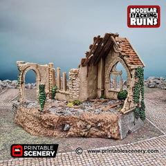 Bell Tower and Sept - Shadowfey Ruins, DnD, Pathfinder 15mm, 28mm, 32mm, wargaming scenery, belltower, building, D&D-7