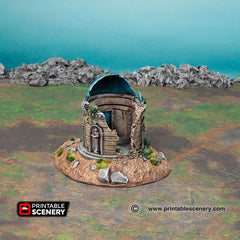 Hallowed Mausoleums - Shadowfey Ruins, DnD, Pathfinder, modular, 15mm, 28mm, 32mm, wargaming scenery, graveyard, cemetery, D&D-5