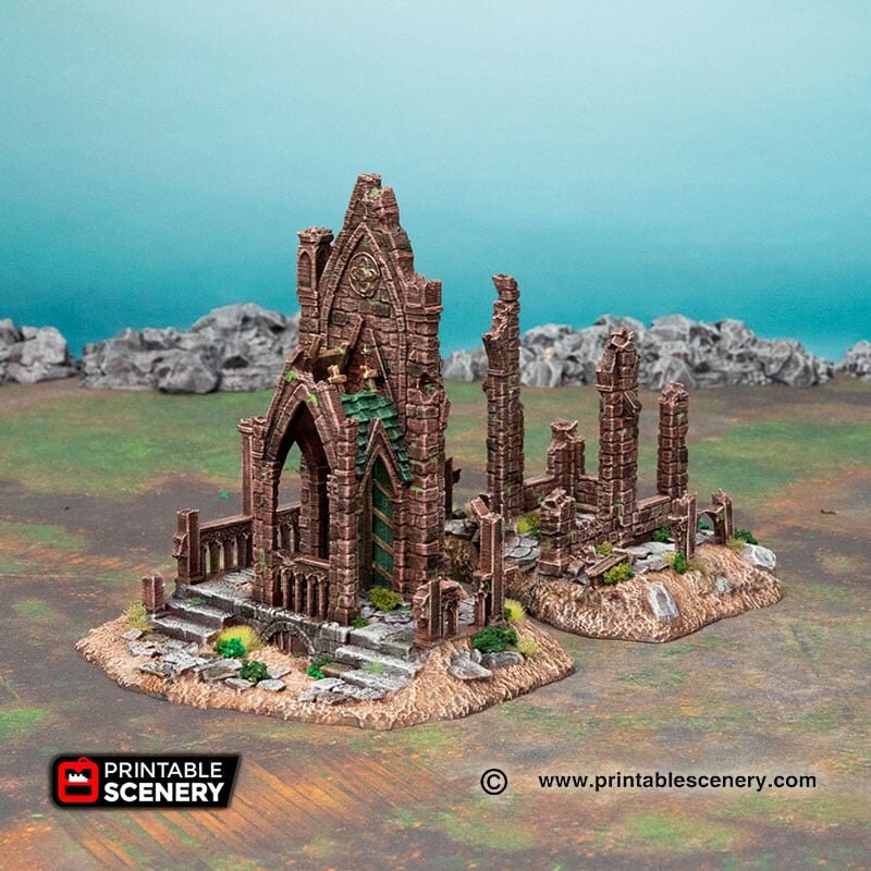Hallowed Mausoleums - Shadowfey Ruins, DnD, Pathfinder, modular, 15mm, 28mm, 32mm, wargaming scenery, graveyard, cemetery, D&D-7