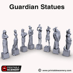 Guardian Statues - Shadowfey Ruins, DnD, Pathfinder, 15mm, 28mm, 32mm, wargaming terrain, scatter, sculpture, D&D, scenery-2