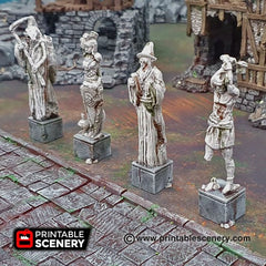 Guardian Statues - Shadowfey Ruins, DnD, Pathfinder, 15mm, 28mm, 32mm, wargaming terrain, scatter, sculpture, D&D, scenery-4