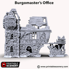 Burgomaster’s Office - Shadowfey Ruins, DnD, Pathfinder 15mm, 28mm, 32mm, wargaming terrain, modular building, D&D bolt action-2