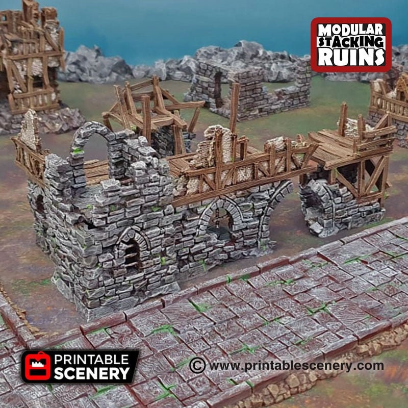 Burgomaster’s Office - Shadowfey Ruins, DnD, Pathfinder 15mm, 28mm, 32mm, wargaming terrain, modular building, D&D bolt action-6