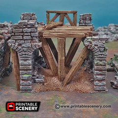 Ruined Bridge Spans - Shadowfey Ruins, DnD, Pathfinder, 15mm, 28mm, 32mm, wargaming terrain, scatter, causeway, D&D, scenery-5