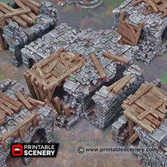 Ruined Bridge Spans - Shadowfey Ruins, DnD, Pathfinder, 15mm, 28mm, 32mm, wargaming terrain, scatter, causeway, D&D, scenery-3
