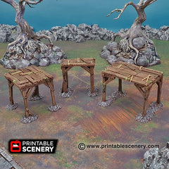 Scaffolding and Support Columns - Shadowfey Ruins, DnD, Pathfinder, 15mm, 28mm, 32mm, wargaming terrain, scatter, D&D, scenery-4