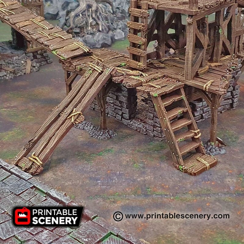 Gangways, Stairs and Ladders - Shadowfey Ruins, DnD, Pathfinder, 15mm, 28mm, 32mm, wargaming terrain, scatter, D&D, scenery-3