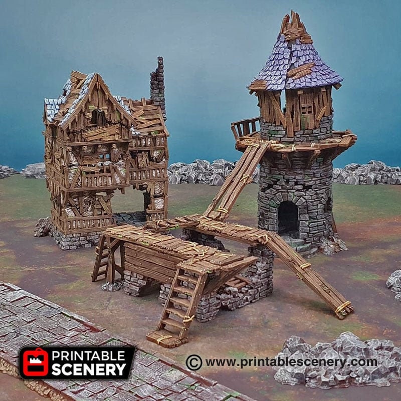 Gangways, Stairs and Ladders - Shadowfey Ruins, DnD, Pathfinder, 15mm, 28mm, 32mm, wargaming terrain, scatter, D&D, scenery-5