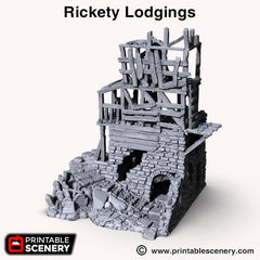 Rickety Lodgings - Shadowfey Ruins, DnD, Pathfinder 15mm, 28mm, 32mm, wargaming terrain, modular building, D&D bolt action-4