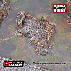 Squatter Townhouse - Shadowfey Ruins, DnD, Pathfinder 15mm, 28mm, 32mm, wargaming terrain, modular building, D&D bolt action-6