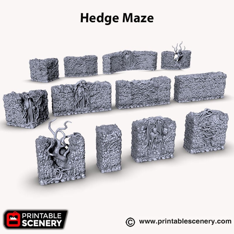 Hedge Maze - Shadowfey Wilds, DnD 5E, Pathfinder 2E 15mm, 28mm, 32mm, wargaming terrain, scatter scenery, D&D bolt action-2