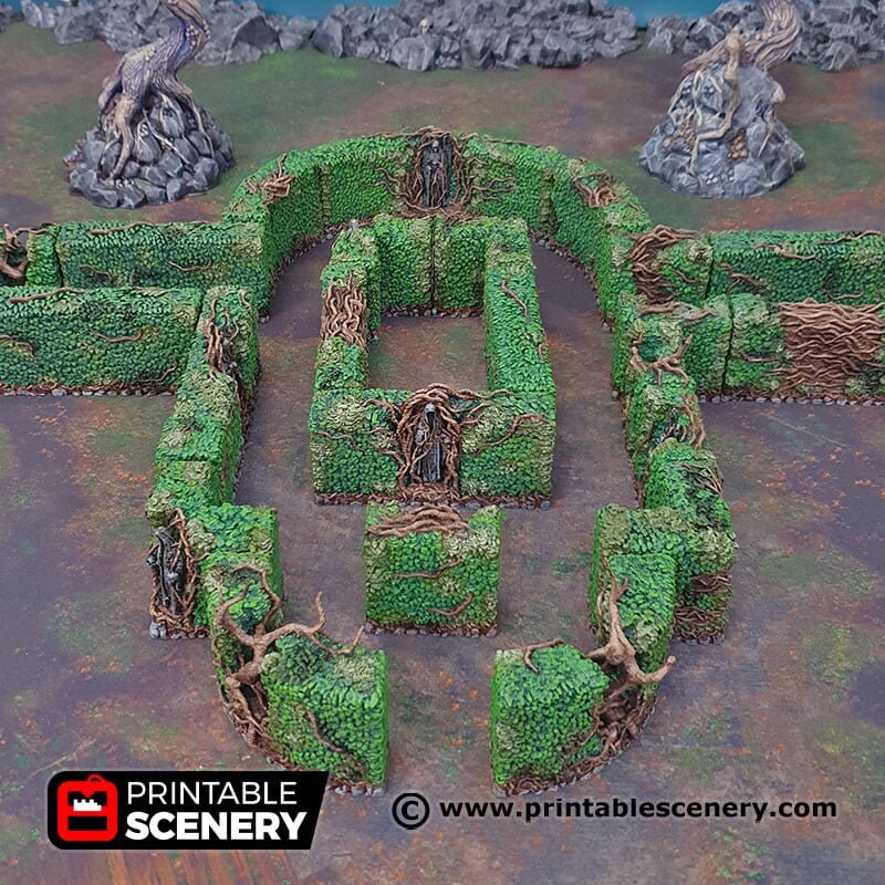 Hedge Maze - Shadowfey Wilds, DnD 5E, Pathfinder 2E 15mm, 28mm, 32mm, wargaming terrain, scatter scenery, D&D bolt action-6