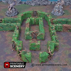 Hedge Maze - Shadowfey Wilds, DnD 5E, Pathfinder 2E 15mm, 28mm, 32mm, wargaming terrain, scatter scenery, D&D bolt action-6