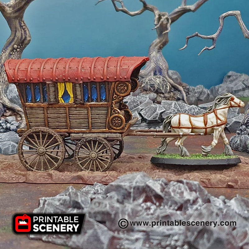 Traveller's Camp - Shadowfey Wilds, DnD 5E, Pathfinder 2E 15mm, 28mm, 32mm, wargaming terrain, scatter scenery, D&D bolt action-4
