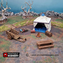 Traveller's Camp 2 - Shadowfey Wilds, DnD 5E, Pathfinder 2E 15mm, 28mm, 32mm, wargaming terrain, scatter scenery, D&D bolt action-1