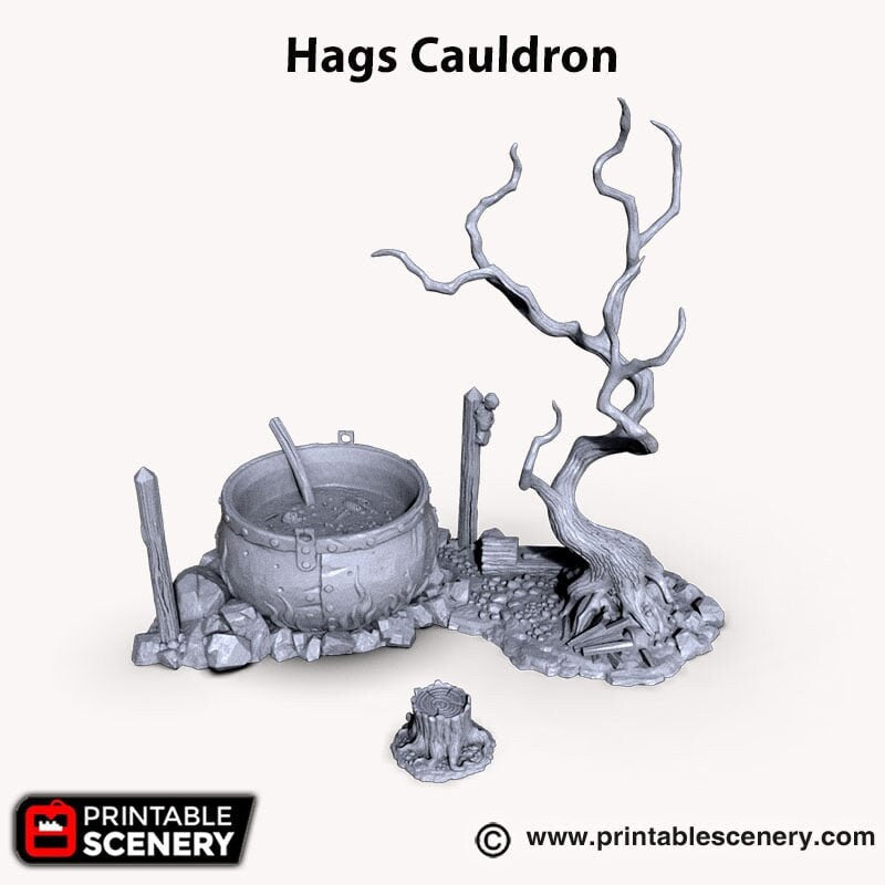 Hag's Cauldron - Shadowfey Wilds, DnD 5E, Pathfinder 2E 15mm, 28mm, 32mm, wargaming terrain, scatter scenery, D&D bolt action-6