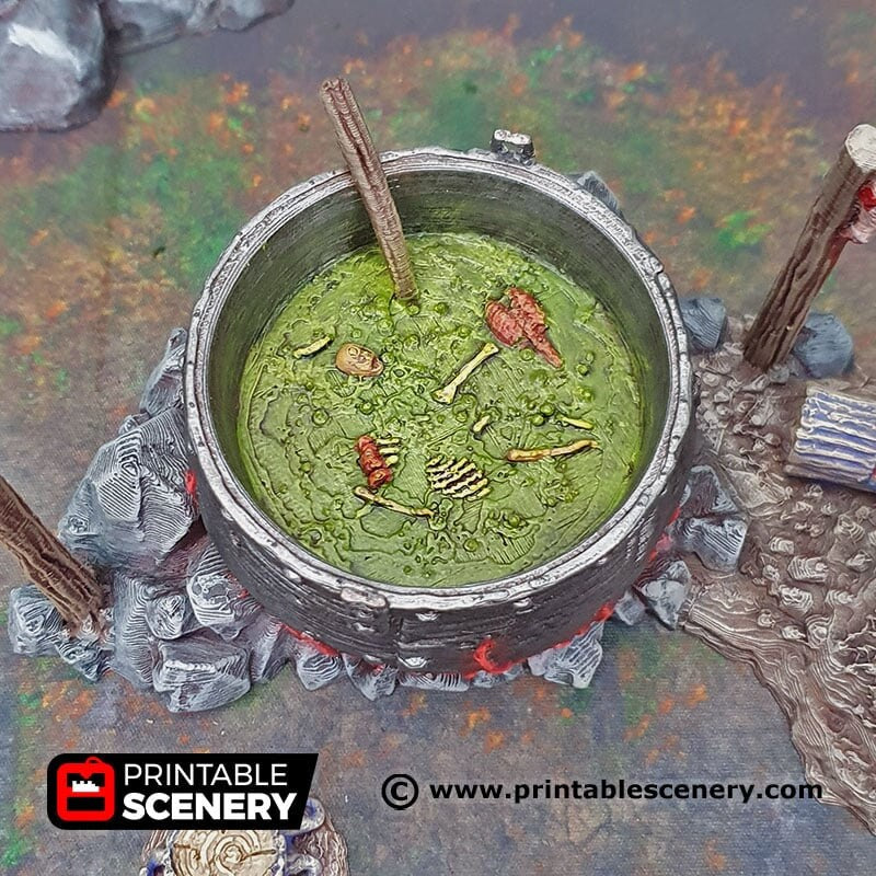 Hag's Cauldron - Shadowfey Wilds, DnD 5E, Pathfinder 2E 15mm, 28mm, 32mm, wargaming terrain, scatter scenery, D&D bolt action-3