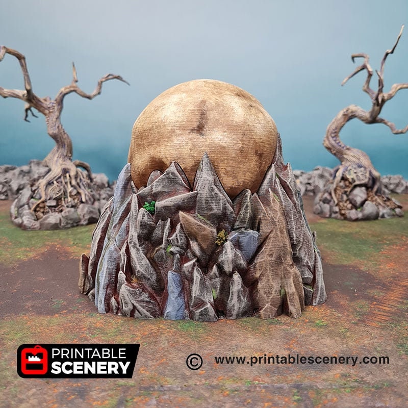 Titan Skull Cave - Shadowfey Wilds, DnD 5E, Pathfinder 2E 15mm, 28mm, 32mm, wargaming terrain, scatter scenery, D&D bolt action-3