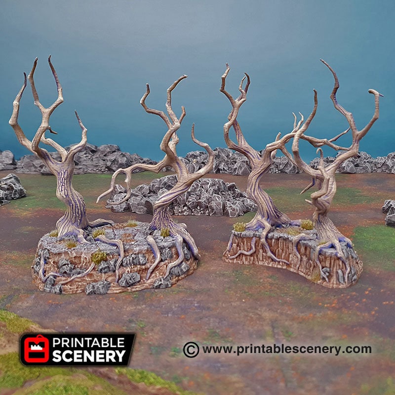 Gloomy Gully - Shadowfey Wilds, DnD 5E, Pathfinder 2E 15mm, 28mm, 32mm, wargaming terrain, scatter scenery, D&D bolt action-2