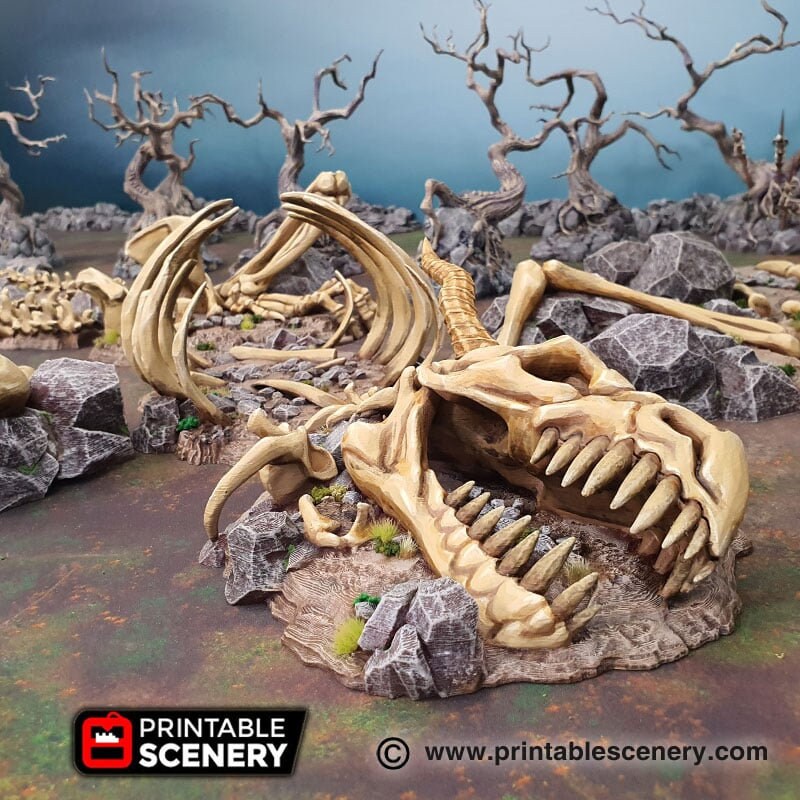 Dragon's Graveyard - Shadowfey Wilds, DnD 5E, Pathfinder 2E 15mm, 28mm, 32mm, wargaming terrain, scatter scenery, D&D bolt action-6