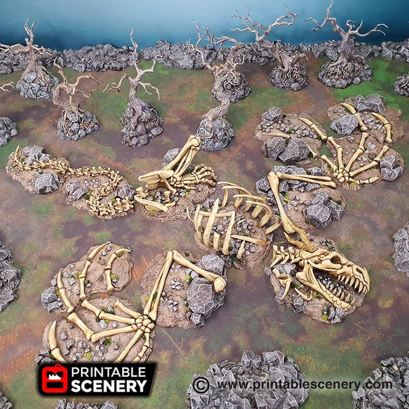 Dragon's Graveyard - Shadowfey Wilds, DnD 5E, Pathfinder 2E 15mm, 28mm, 32mm, wargaming terrain, scatter scenery, D&D bolt action-1