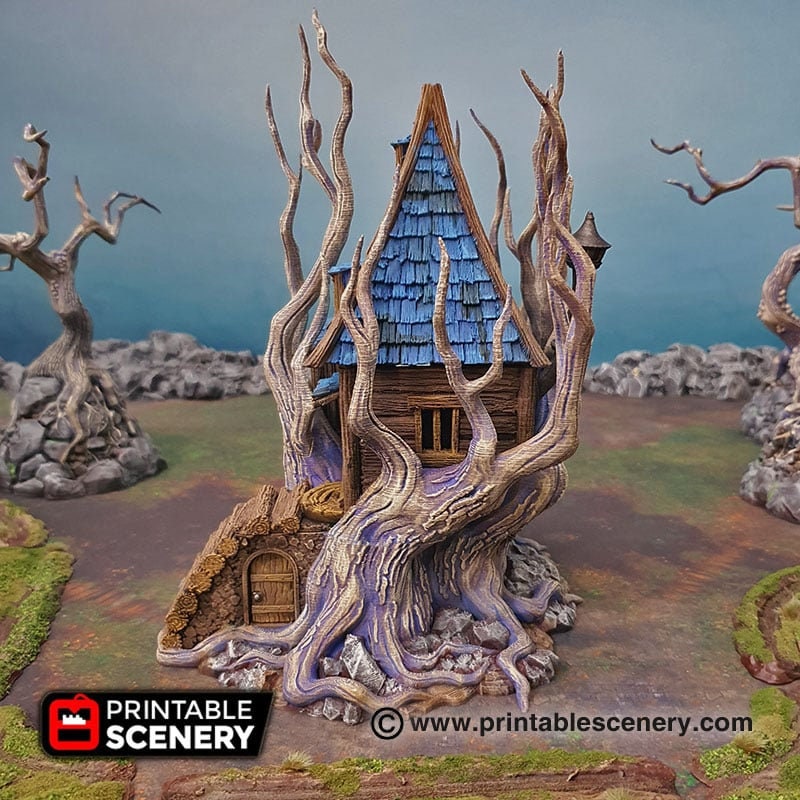 Feywild Cabin - Shadowfey Wilds, DnD 5E, Pathfinder 2E 15mm, 28mm, 32mm, wargaming terrain, scatter scenery, D&D bolt action-3