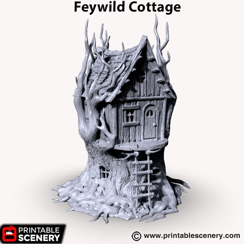 Feywild Cottage - Shadowfey Wilds, DnD 5E, Pathfinder 2E 15mm, 28mm, 32mm, wargaming terrain, scatter scenery, D&D bolt action-4