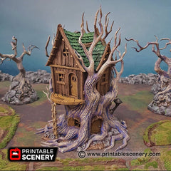 Feywild Cottage - Shadowfey Wilds, DnD 5E, Pathfinder 2E 15mm, 28mm, 32mm, wargaming terrain, scatter scenery, D&D bolt action-1