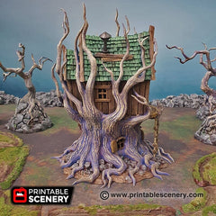 Feywild Cottage - Shadowfey Wilds, DnD 5E, Pathfinder 2E 15mm, 28mm, 32mm, wargaming terrain, scatter scenery, D&D bolt action-2