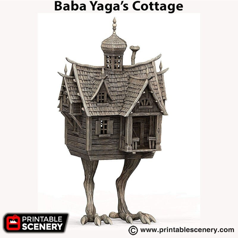 Baba Yaga's Cottage - Shadowfey Wilds, DnD 5E, Pathfinder 2E 15mm, 28mm, 32mm, wargaming terrain, scatter scenery, D&D fairy-7