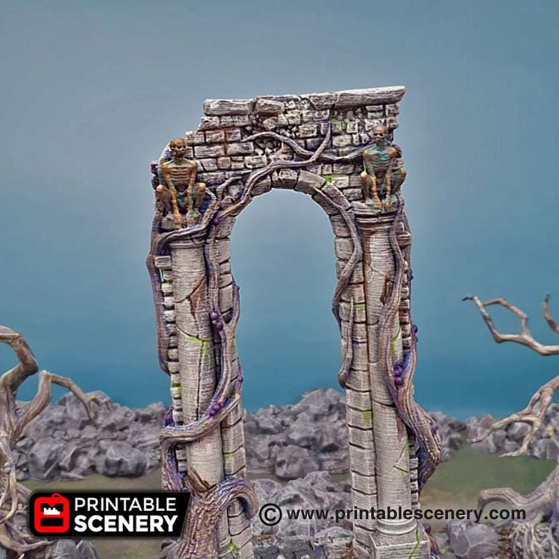 The Shadow Gate - Shadowfey Wilds, DnD 5E, Pathfinder 2E 15mm, 28mm, 32mm, wargaming terrain, scatter scenery, D&D-3