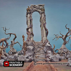 The Shadow Gate - Shadowfey Wilds, DnD 5E, Pathfinder 2E 15mm, 28mm, 32mm, wargaming terrain, scatter scenery, D&D-1